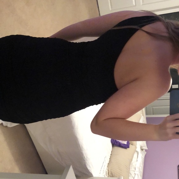 Kenneth Cole black one shoulder midi dress - Picture 2 of 2
